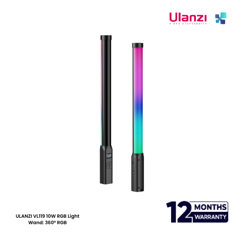 Ulanzi official (31) ULANZI VL119 10W RGB Light Wand: 360° RGB - Image 1