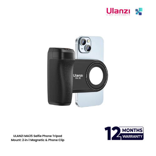 Ulanzi official (35) ULANZI MA35 Selfie Phone Tripod Mount: 2‑in‑1 Magnetic & Phone Clip - Image 1