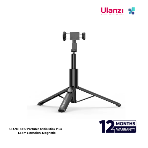 Ulanzi official (64) ULANZI SK27 Portable Selfie Stick Plus - 1.54m Extension, Magnetic - Image 1
